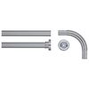 Sealskin Corner Shower Curtain Rod Set 90x90 cm Chrome