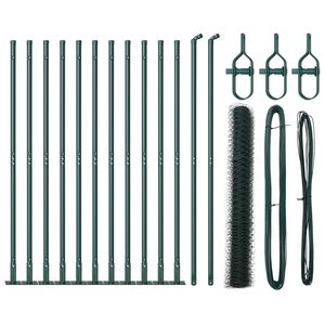 vidaXL Hexagonal Fence with Concrete Base 25 x 0.8 m PVC-Coated Steel