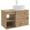 vidaXL Bathroom Furniture Set 2 pcs Artisan Oak Engineered Wood