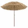 vidaXL Beach Parasol Natural 255 x 255 x 255 cm Polyester and Steel