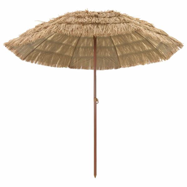 vidaXL Beach Parasol Natural 255 x 255 x 255 cm Polyester and Steel