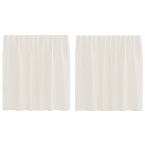 vidaXL Voile Curtains with Rod Pockets 2 pcs Cream