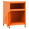 vidaXL Nightstands 2 pcs Orange 35x35x51 cm Steel