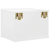 vidaXL Bedside Cabinets 2 pcs High Gloss White 40x30x30 cm Engineered Wood