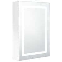 vidaXL LED Bathroom Mirror Cabinet Shining White 50x13x70 cm