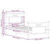 vidaXL Bed Frame without Mattress Brown Oak 80x200 cm Engineered Wood