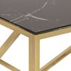 vidaXL Coffee Table Gold Stainless Steel and Tempered Glass