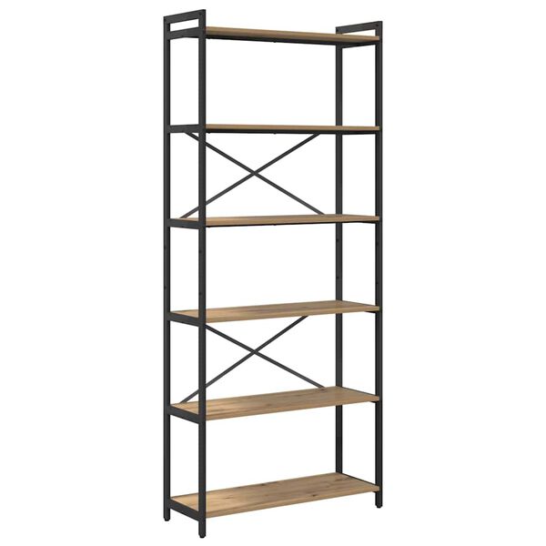 vidaXL Bookshelf Artisan Oak 80 x 30 x 190 cm Engineered Wood