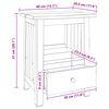 vidaXL Bedside Table Brown 30 x 30 x 47 cm Solid Reclaim Wood