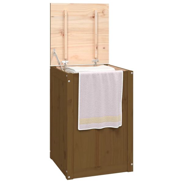 vidaXL Laundry Box Honey Brown 44x44x66 cm Solid Wood Pine
