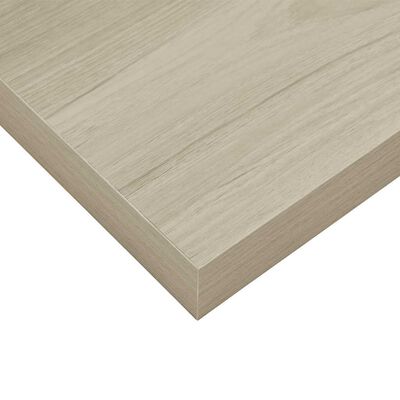 Close-up of wooden top corner showing wood grain and bevel