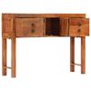 vidaXL Console Table 120x32x80 cm Solid Rough Wood Acacia