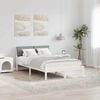 vidaXL Bed frame White and light grey 120 x 200 cm Solid pine wood