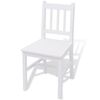 vidaXL Seven Piece Dining Set Pinewood White