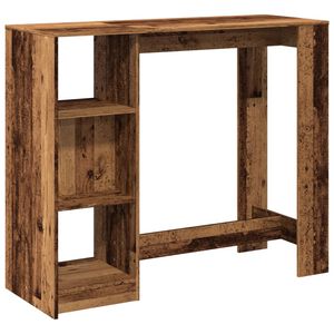 vidaXL Bar Table | Old wood | Engineered wood | 124 x 46 x 103.5 cm | Bar Table