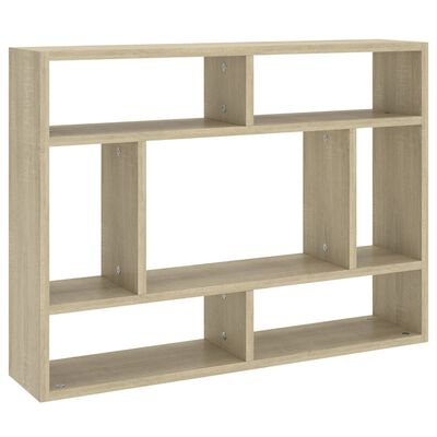vidaXL Wall Shelf Sonoma Oak 75x16x55 cm Engineered Wood