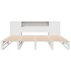 vidaXL Bookcase Bed without Mattress White 200x200 cm Solid Wood