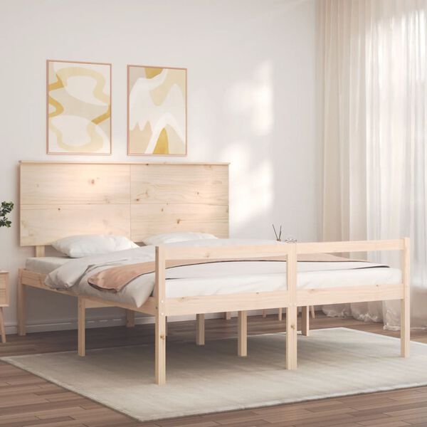 vidaXL Senior Bed without Mattress 160x200 cm Solid Wood