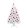 vidaXL Artificial Hinged Christmas Tree White 120 cm PVC and Steel