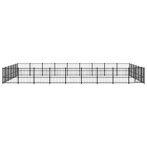 vidaXL Outdoor Dog Kennel Steel 50.81 m²