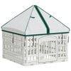 vidaXL 4 Panel Dog Playpen with Roof White 63 x 63 x 67 cm Plastic