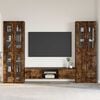 vidaXL TV Cabinet Set with Drawer FLORIN Smoked Oak Engineered Wood