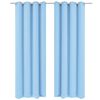 vidaXL Blackout Curtains 2 pcs with Metal Eyelets 135x175 cm Turquoise