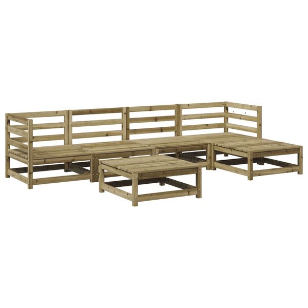 vidaXL 6 Piece Garden Sofa Set Impregnated Wood Pine