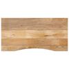 vidaXL Desk Top with Curve 120x60x2.5 cm Solid Wood Rough Mango