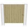 vidaXL Garden Fence Panel with Gabion Posts Pinewood 180x180 cm