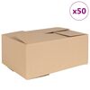 vidaXL Folding Box 50 pcs Natural 35 x 24 x 15 cm Cardboard