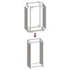 vidaXL Firewood Rack White 44x28x90 cm Cold-rolled steel