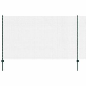 vidaXL Welded Wire Fence with Posts 10 x 1.4 m PVC-Coated Steel Green