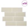 vidaXL Decorative Stickers 10 pcs Beige 29.4 x 21.4 cm