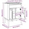 vidaXL Bathroom Sink Cabinet with Shelf FLORO White 60 x 40 x 80 cm