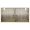 vidaXL Wall Cabinet with Glass Doors Sonoma Oak 68.5x37x35 cm