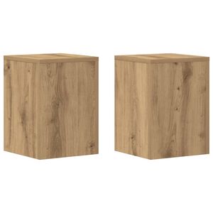 vidaXL Plant Stands 2 pcs Artisan Oak 25x25x35 cm Engineered Wood