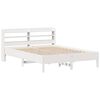 vidaXL Bed Frame without Mattress White 140x190 cm Solid Wood Pine