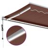 vidaXL Automatic Retractable Awning with LED Brown 400x350 cm