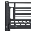 vidaXL Bunk Bed without Mattress Black Metal 90x200cm