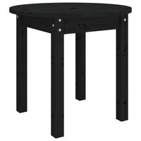 vidaXL Coffee Table Black Ø 45x40 cm Solid Wood Pine