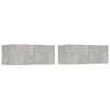 vidaXL 2 Piece TV Cabinet Set Concrete Grey 80x30x30 cm Engineered Wood