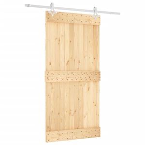 vidaXL Sliding Door with Hardware Set 100x210 cm Solid Wood Pine
