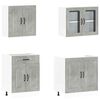 vidaXL 4 Piece Kitchen Cabinet Set Kalmar Concrete Grey Engineered Wood