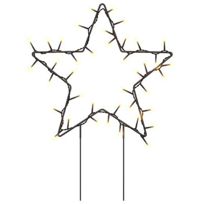 vidaXL Christmas Light Decorations with Spikes 3 pcs Star 50 LEDs 29 cm