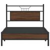 vidaXL Bed Frame without Mattress Brown Oak 100x200 cm Engineered Wood