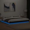 vidaXL Bed Frame with LED Lights without Mattress Black 180x200cm
