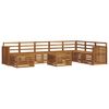 vidaXL Outdoor Sofa Set 9 pcs Natural