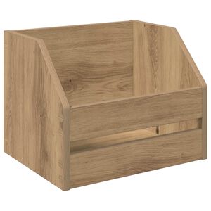 vidaXL Vinyl Album Box Artisan Oak 38 x 30 x 29 cm Engineered Wood