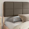 vidaXL Bed Frame with Upholstered Headboard Taupe 200 x 200 cm